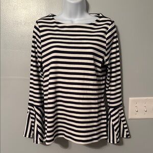 Chico’s Striped Flare Sleeved Top